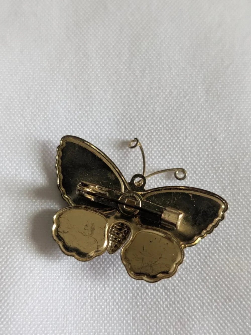 Vintage Enamel Butterfly Brooch Pin 